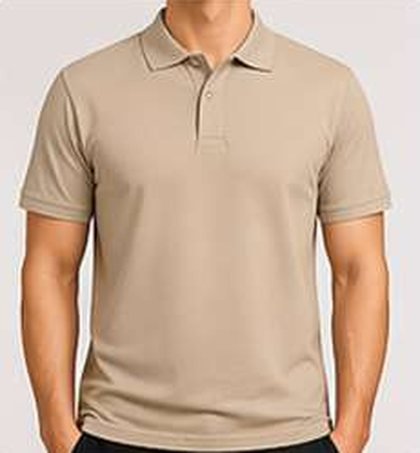 Model wearing a Cotton Kulti polo t-shirt