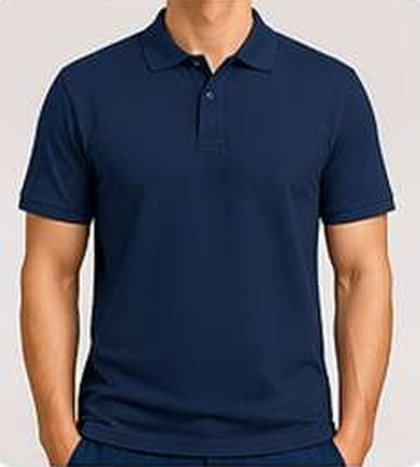 Model wearing a CP Kulti polo t-shirt