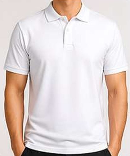 Model wearing a Spun Kulti polo t-shirt