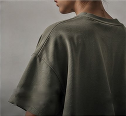 Olive oversized t-shirt with a dropped shoulder
